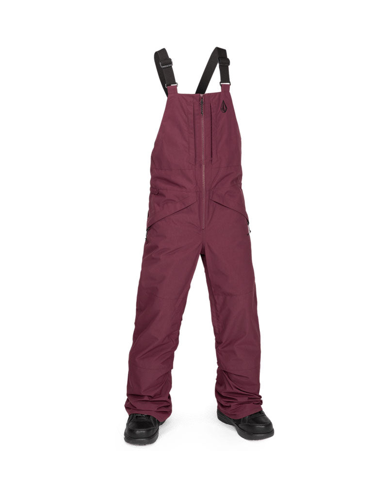 Volcom Kids' Barkley Ins Bib Overall Burgundy 2025