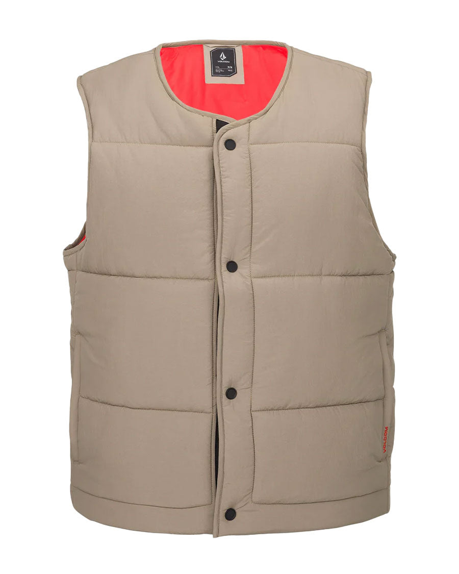 Volcom Men's Layered Up Vest Chestnut Brown Smp 2025