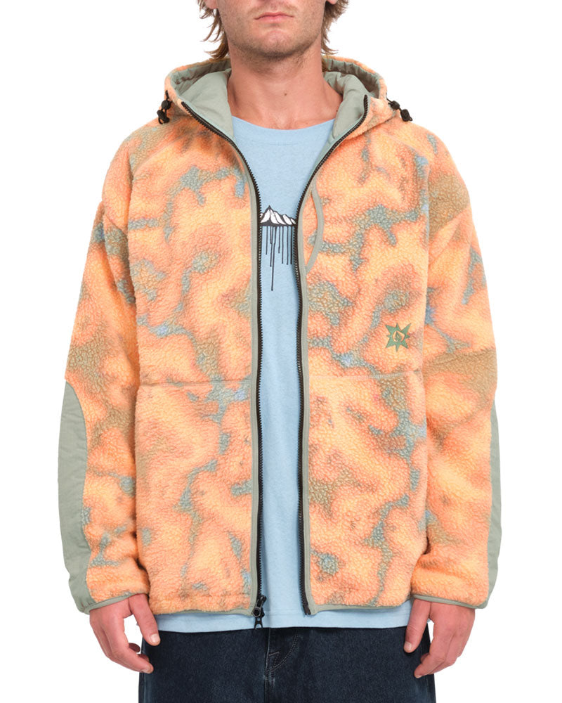 Volcom Men's TT B Iguchi Zip Fleece Tigerlily 2025