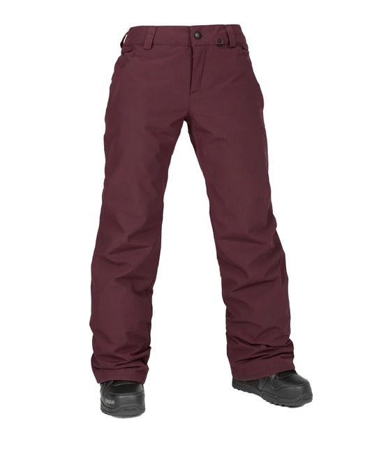 Volcom Women's Frochickie Ins Pant Burgundy Smp 2025