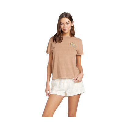 Volcom Women's Lock It Up T-Shirt Mocha