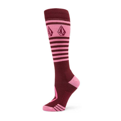 Volcom Women's Striker Wool Blend Otc Sock Burgundy 2025