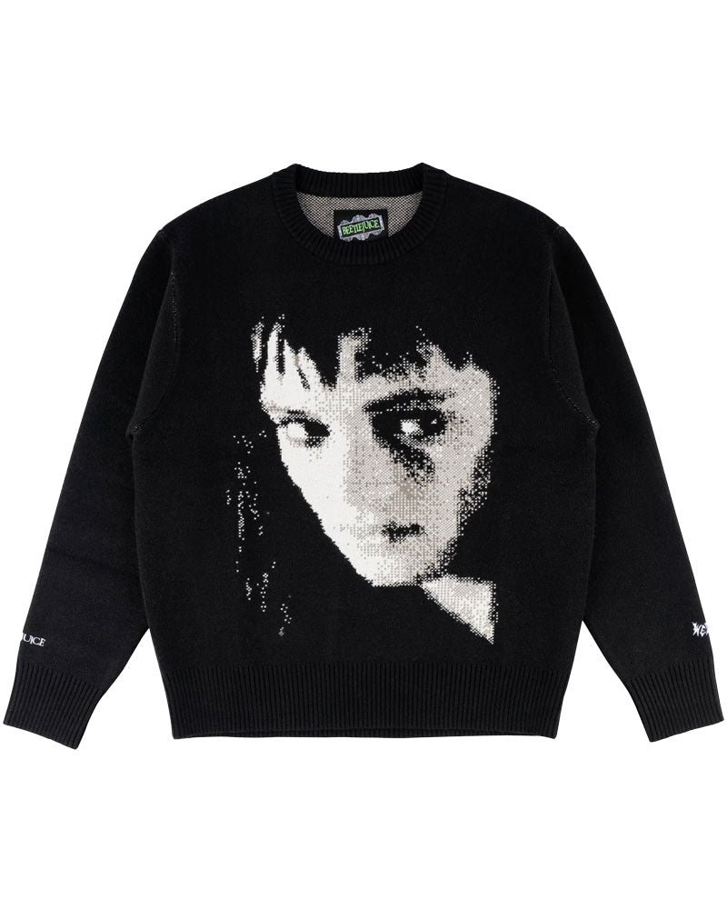 Welcome  X Beetlejuice Lydia Knit Sweater - Black