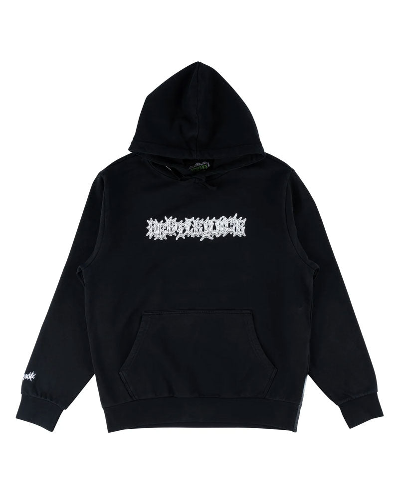 Welcome Qualified Pigment-Dyed Hooded Swearshirt - Black