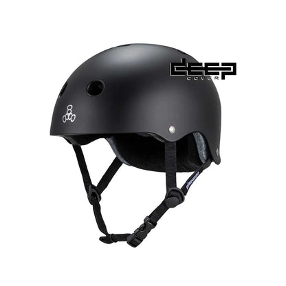 Triple 8 Deep Cover Helmet - Matte Black