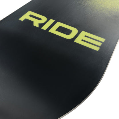 Close up view of the base near the tail on the Ride Manic Snowboard