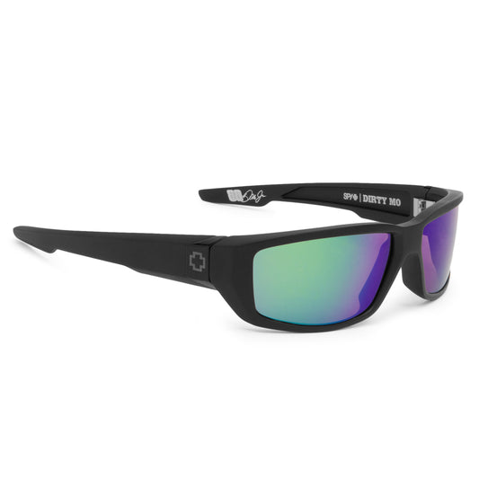 Spy Dirty Mo Matte Black Green Happy Polarized