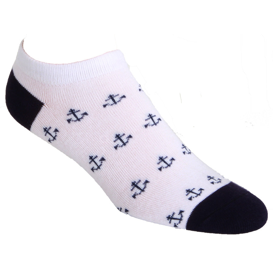 Source L Anchors Ankle Sock White/Navy