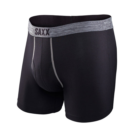 Saxx Platinum Boxer Fly Black/Dark Grey