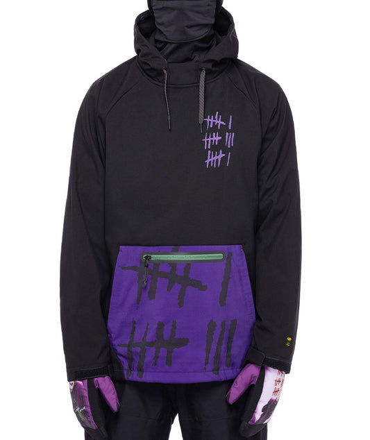 686 Men's Waterproof Hoody Batman Purple 2023