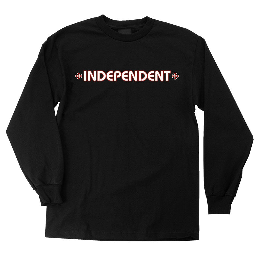 Indy Youth Bar Cross Long Sleeve Tee Black