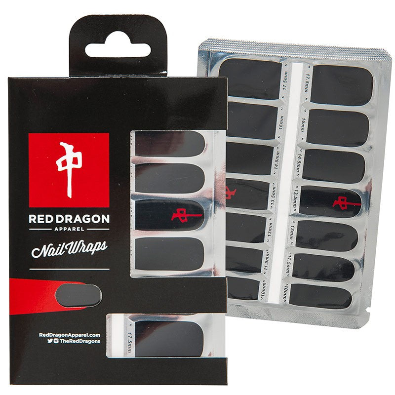 Rds Ladies Nail Wrap Black/Red