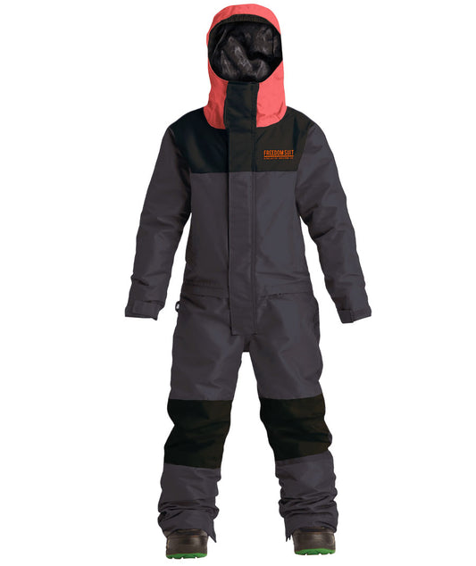 Airblaster Kids' Youth Freedom Suit Black/Hot Coral 2023