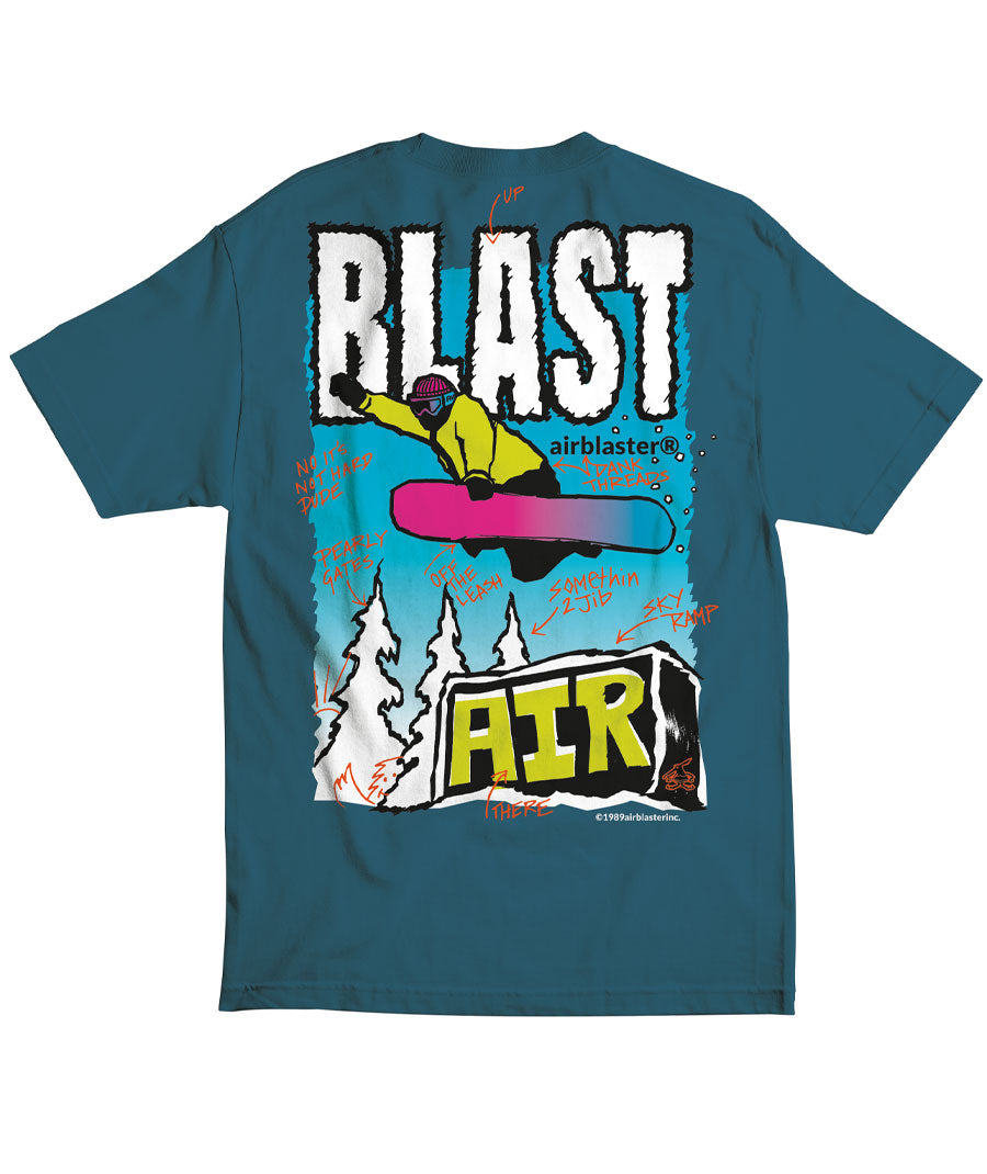 Airblaster Men's Style Correct T-Shirt Deep Ocean 2023