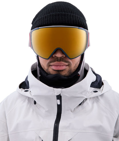 Anon M4S Toric MFI Goggle - Warm Gray/Perceive Sunny Bronze + Lens + MFI® Face Mask 2023