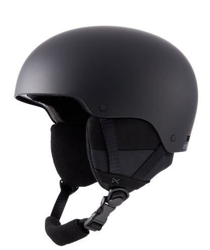 The Anon Raider 3 Helmet offers the durability of a hardshell exterior in a clean design that includes integrated ventilation to keep you cool and your goggles fog-free. Its auto-adjust fit design offers the perfect fit every time you put it on. The fleece lining and ear pads provide warmth you can count on all season long.