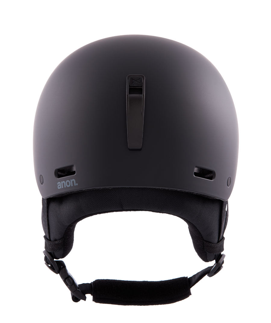 The Anon Raider 3 Helmet offers the durability of a hardshell exterior in a clean design that includes integrated ventilation to keep you cool and your goggles fog-free. Its auto-adjust fit design offers the perfect fit every time you put it on. The fleece lining and ear pads provide warmth you can count on all season long.