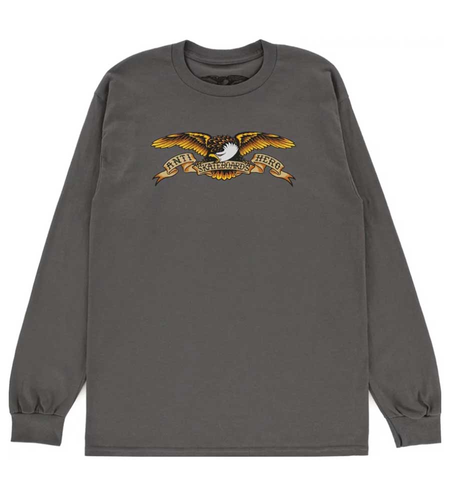 Anti-Hero Eagle Long Sleeve T-Shirt - Charcoal/Multi