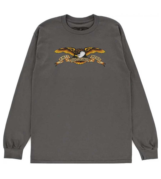 Anti-Hero Eagle Long Sleeve T-Shirt Charcoal/Multi