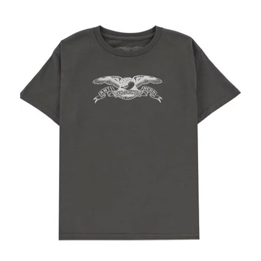 Anti-Hero Kids' Basic Eagle T-Shirt Charcoal/White