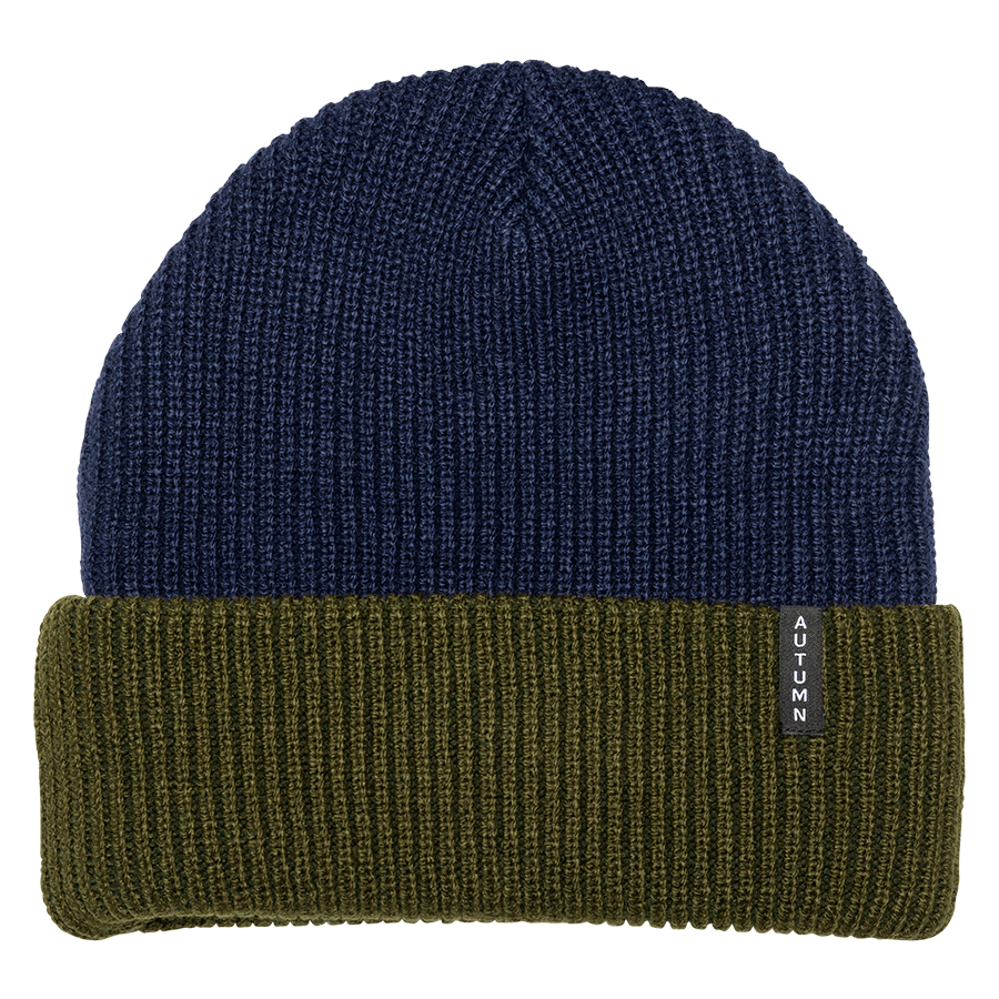 Autumn Blocked Beanie Navy  2023