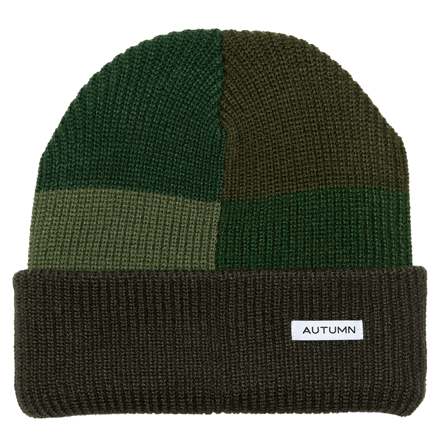 Autumn Patchwork Beanie Green 2023