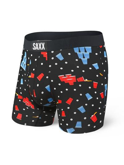 Saxx Vibe Boxer Modern Black Beer Champs