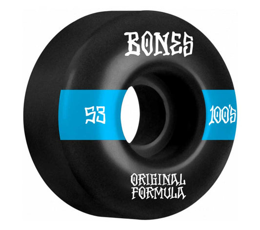 Bones V4 Wides 100's Black 53mm