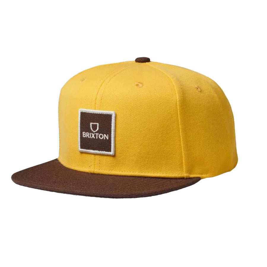 Brixton Alpha Square MP Snapback Bright Gold/Desert Palm – The Source ...