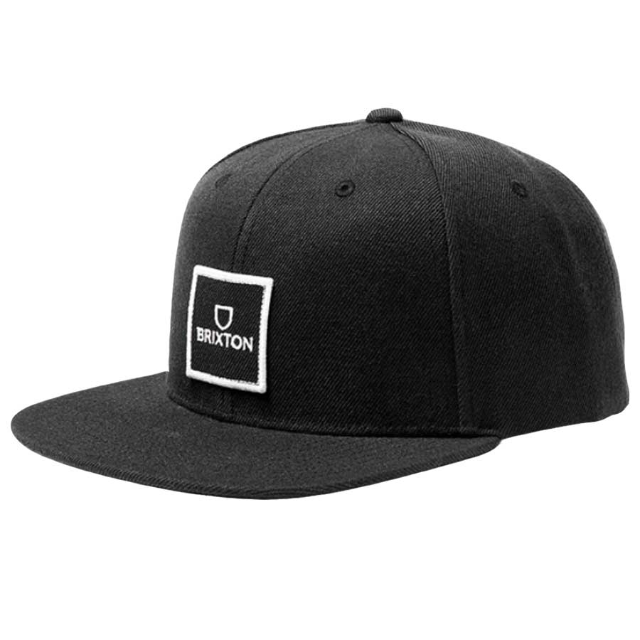 Brixton Alpha Square Medium Profile Snapback - Black/Black