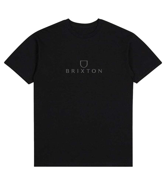 Brixton Alpha Thread T-Shirt - Black/Grey