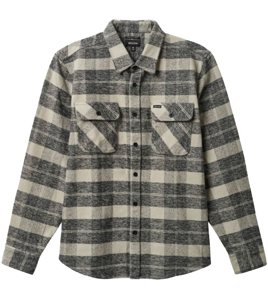 Brixton Bowery Heavy Flannel Shirt Black/Charcoal