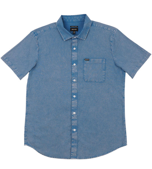 Brixton Charter Oxford Button Shirt - Sky Blue Sun Wash