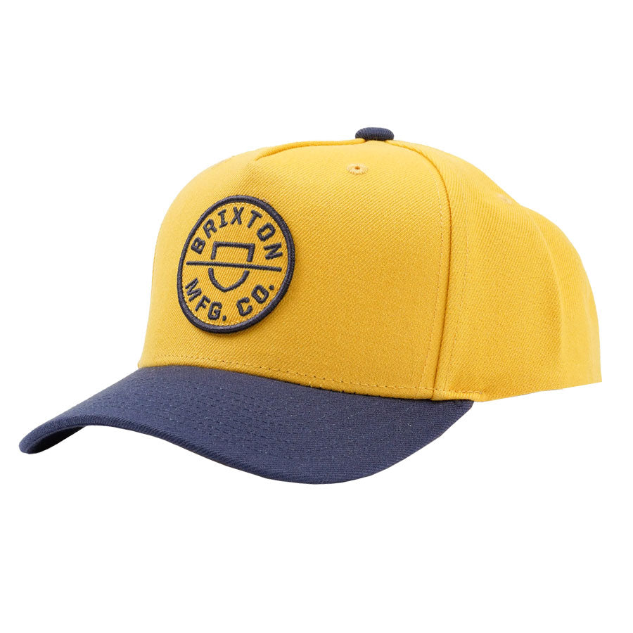 Brixton Crest C MP Snapback - Golden Glow/Washed Navy