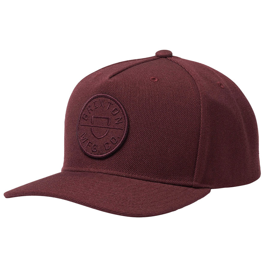 Brixton Crest C Medium Profile Snapback Mahogany