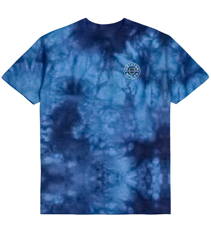 Brixton Crest II T-Shirt - Navy/Sky Blue Cloud Wash