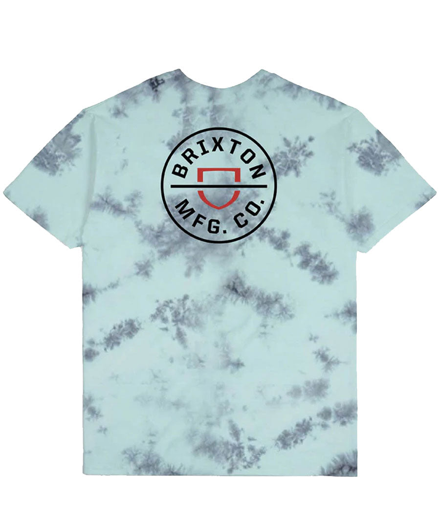 Brixton Crest II T-Shirt - Teal/Black Cloud Wash