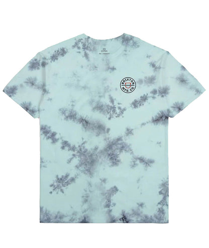 Brixton Crest II T-Shirt - Teal/Black Cloud Wash