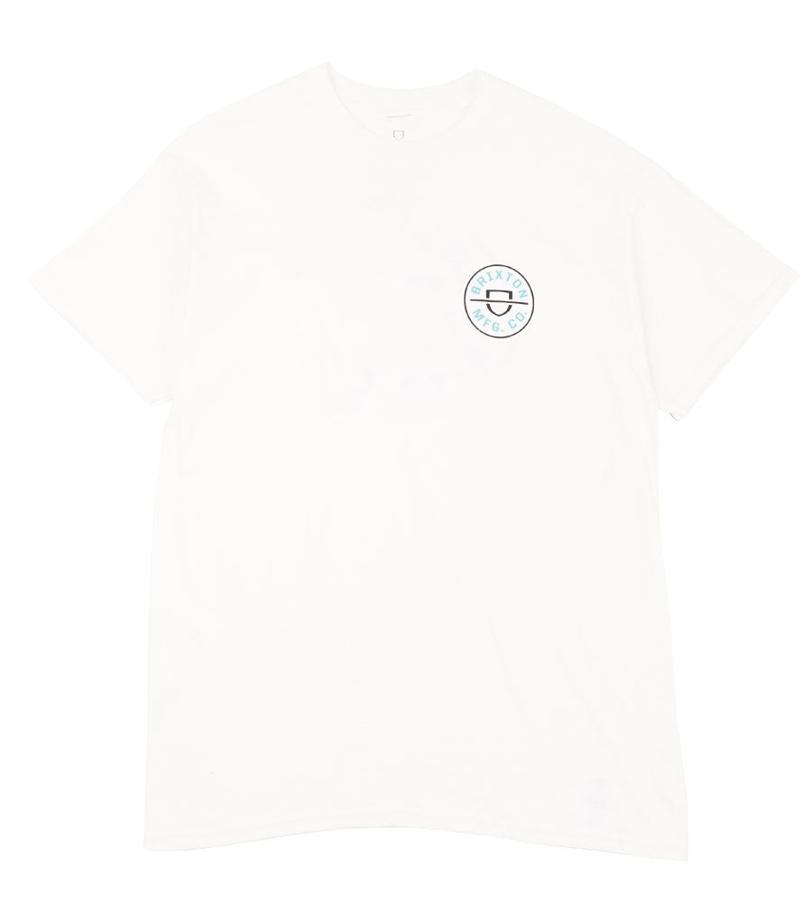 Brixton Crest II T-Shirt White/Teal