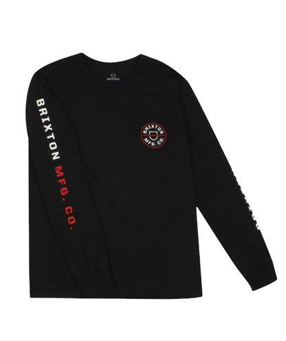 Brixton Crest Long Sleeve T-Shirt Black/Cream