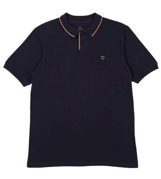 Brixton Proper Polo Shirt Navy/Tan