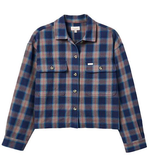 Brixton Women's Bowery Flannel Navy/Charcoal