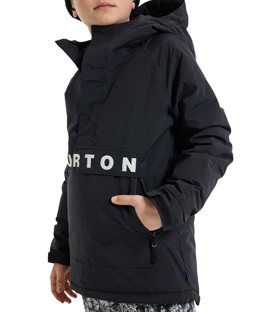 Burton Kids' Frostner 2L Anorak Jacket True Black 2024