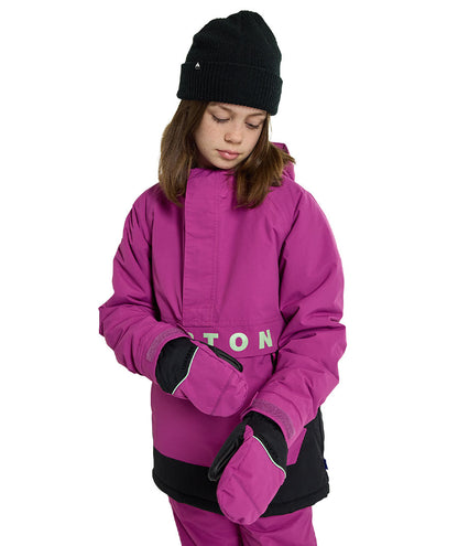 Burton Kids' Frostner 2L Anorak Jacket - Vivid Viola/True Black 2023