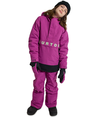 Burton Kids' Frostner 2L Anorak Jacket - Vivid Viola/True Black 2023