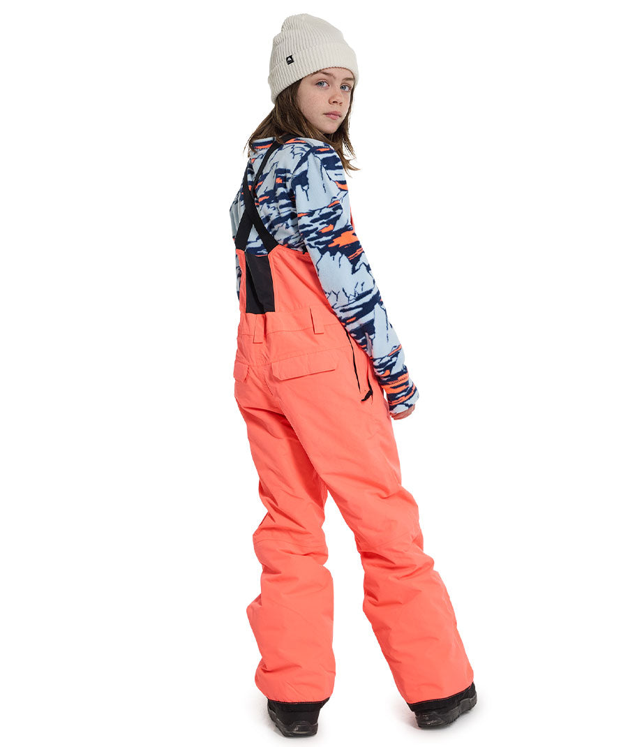 Burton Kids' Skylar Bib Pants - Tetra Orange 2023