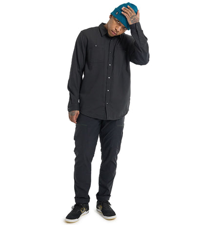 Burton Men's Favorite Flannel Performance Long Sleeve Shirt - True Black 2023
