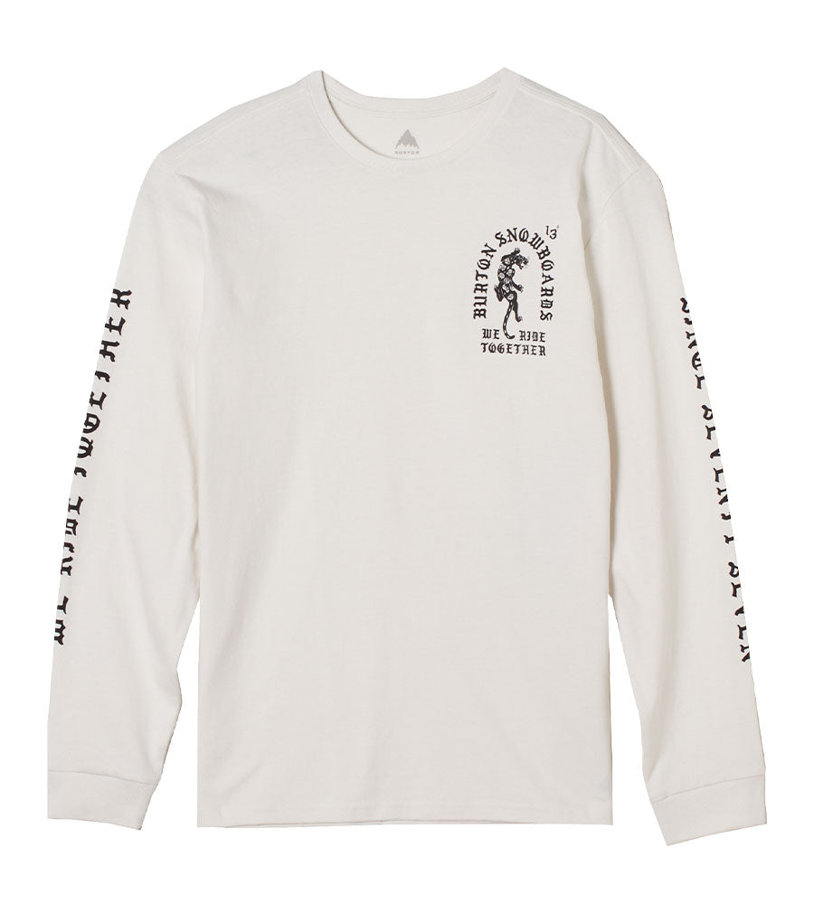 Burton Men's Name Dropper Long Sleeve T-Shirt - Stout White 2023