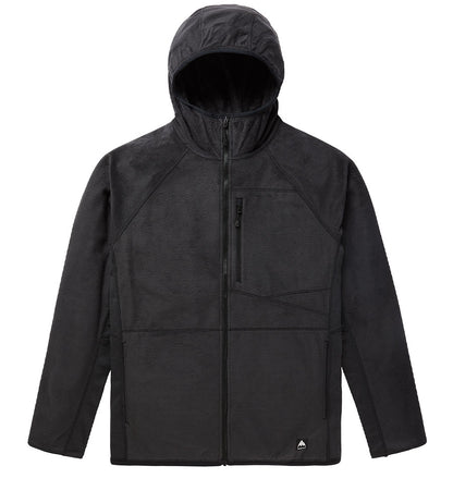 Burton Men's Stockrun Warmest Hooded Full-Zip Fleece - True Black 2023