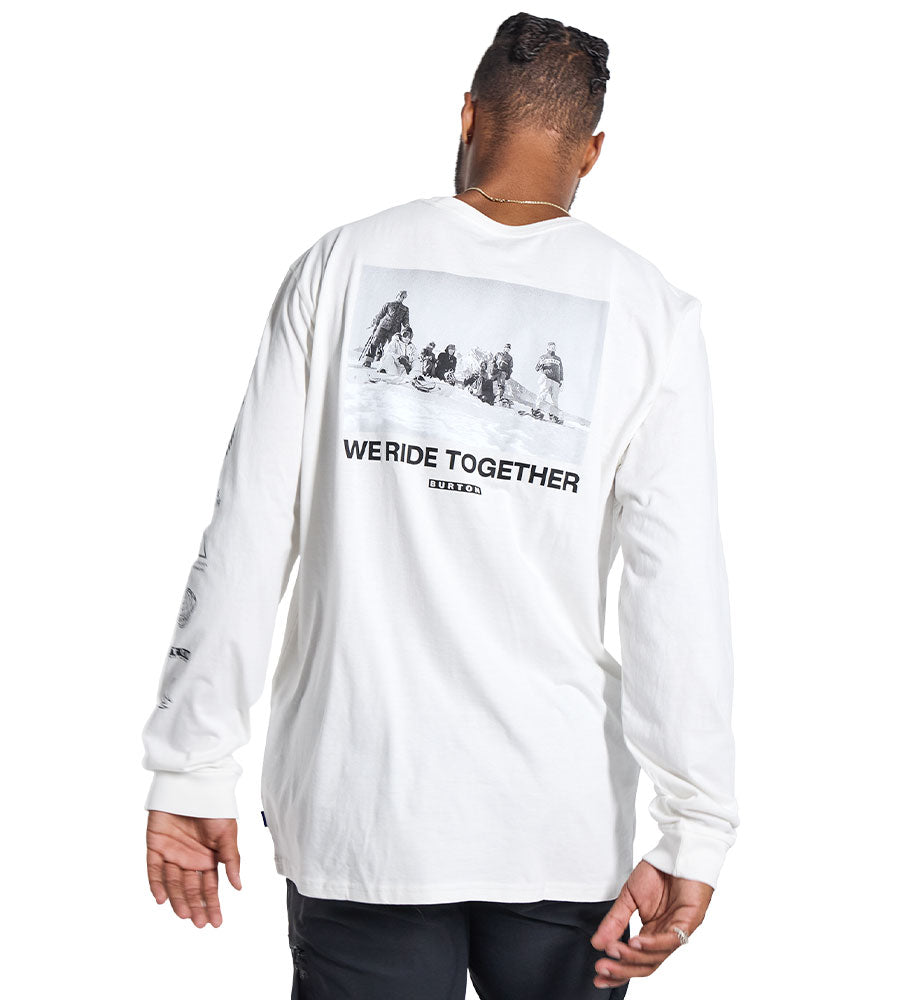 Burton Men's Woodmere Long Sleeve T-Shirt - Stout White 2023